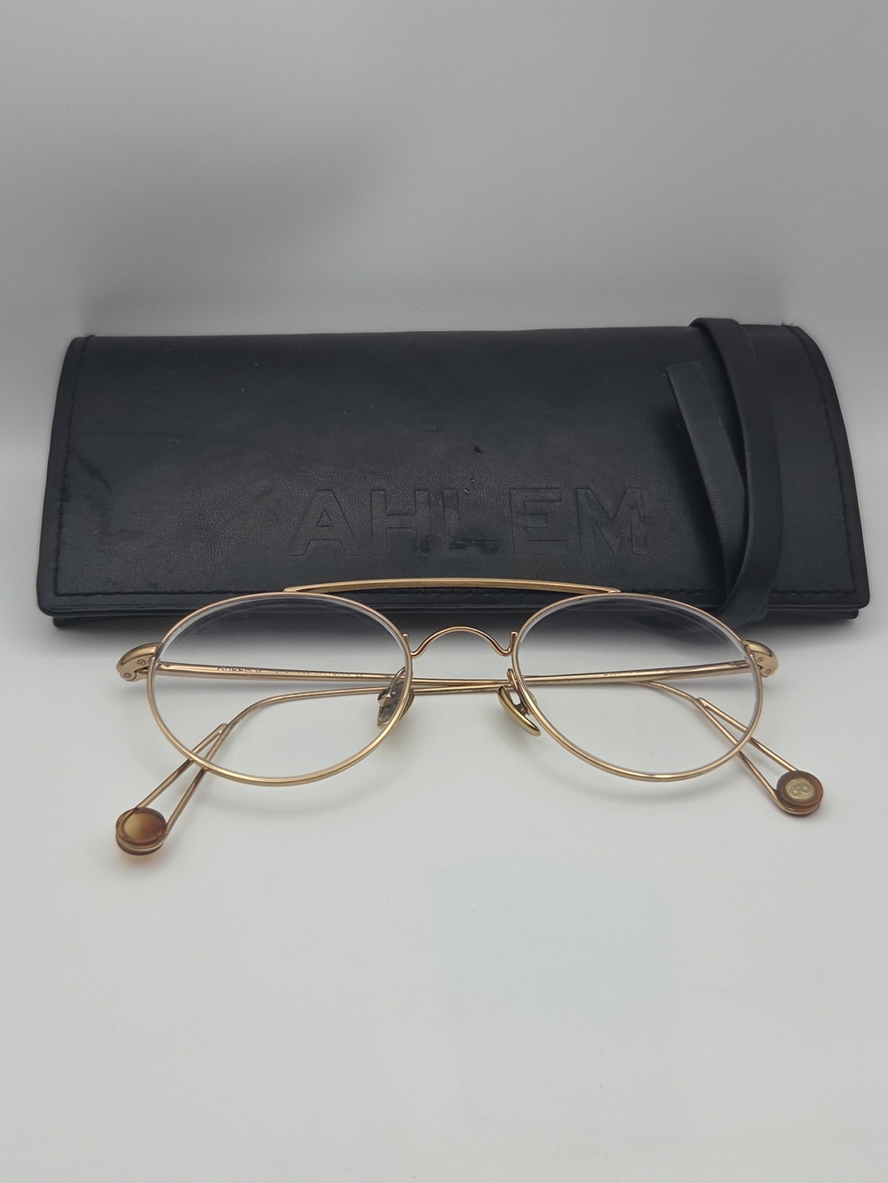 AHLEM "Place de la Bastille" Designer Eyeglasses - Champagne 22k Gold